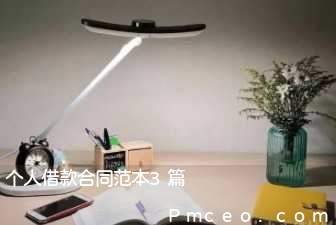 个人借款合同范本3篇